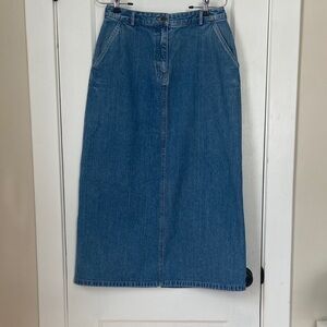L.L. Bean Denim Midi Skirt - early 90’s vintage size 10 regular
